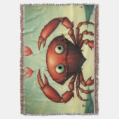 カニの愛 スローブランケット (正面縦)