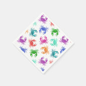 カニの柄 スタンダードカクテルナプキン (角)