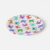 カニの柄 ペーパープレート (アングル)