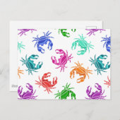 カニの柄 ポストカード (正面/裏面)