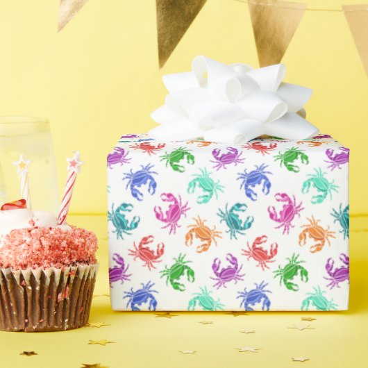 カニの柄 ラッピングペーパー (誕生日パーティー)