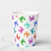 カニの柄 紙コップ (正面)