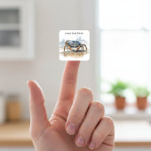 カニの歩くビーチ、カスタマイズ可能 スクエアシール