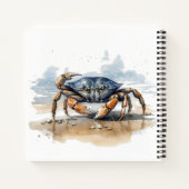 カニの歩くビーチ、カスタマイズ可能 ノートブック (裏面)