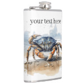 カニの歩くビーチ、カスタマイズ可能 フラスク (右)