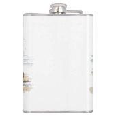 カニの歩くビーチ、カスタマイズ可能 フラスク (裏面)