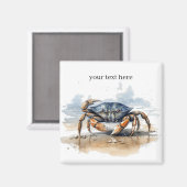 カニの歩くビーチ、カスタマイズ可能 マグネット (正面/裏面)