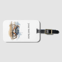 カニの歩くビーチ、カスタマイズ可能 ラゲッジタグ