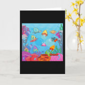 カニの殻を海 カード (黄色い花)