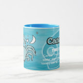 カニの水の看板のマグをガン占星術のグ マグカップ (中央)