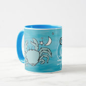 カニの水の看板のマグをガン占星術のグ マグカップ (正面左)