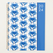 カニの水彩画 2024 プランナー手帳 (正面)