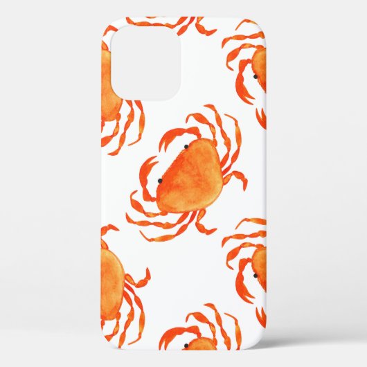 カニの水色：白い背景パターン Case-Mate iPhoneケース (裏面)