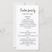 カニの沸騰夏のパーティーのレシピのサンキューカード サンキューカード (裏面)