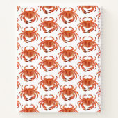 カニの海辺の模様 ノートブック (裏面)