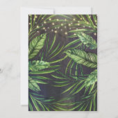 カニの漁師パーティービーチパームストリングライト ブライダルシャワー 招待状 (裏面)