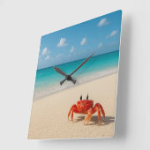 カニの焦点 – 正方形の壁時計 スクエア壁時計 (傾斜)