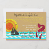 カニの焼き会ビーチパーティーの招待状 招待状 (裏面)