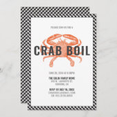 カニの煮込みパーティーの招待状 招待状 (正面/裏面)