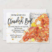 カニの煮込みパーティーの招待状 招待状 (正面)