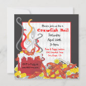 カニの煮込みパーティーの招待状 招待状 (正面)