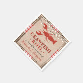 カニの煮込みパーティー エビのエンゲージメントパーティー ラスティック スタンダードカクテルナプキン (角)