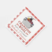 カニの煮込みパーティー カップルシャワー 婚約パーティー スタンダードランチョンナプキン (角)