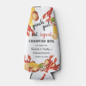 カニの煮込みパーティー カップル サマーエンゲージメントパーティー ボトルクーラー (正面)