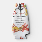 カニの煮込みパーティー カップル サマーエンゲージメントパーティー ボトルクーラー (裏面)