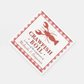 カニの煮込みパーティー カップル ピクニック 婚約パーティー スタンダードランチョンナプキン (角)