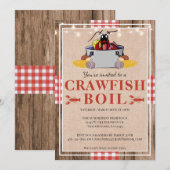 カニの煮込みパーティー ファミリーパーティー ラスティック ピクニック 招待状 (正面/裏面)