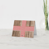 カニの煮込みパーティー　ラスティックなカップルのエンゲージメントパーティー サンキューカード (裏面)