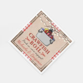 カニの煮込みパーティー　ラスティックなカップルのエンゲージメントパーティー スタンダードランチョンナプキン (角)