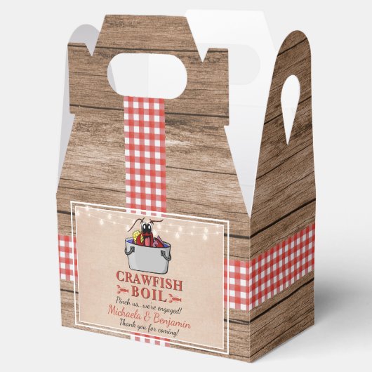 カニの煮込みパーティー ワイルドなエンゲージメントパーティー フェイバーボックス (オープン)