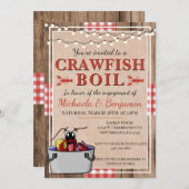 カニの煮込みパーティー ワイルドなエンゲージメントパーティー 招待状 (正面/裏面)