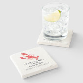 カニの煮込みパーティー 結婚式前 seafood パーティー ストーンコースター (横)