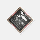 カニの煮込みパーティー・豪華な木製のエンゲージメントパーティー スタンダードカクテルナプキン (角)