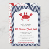 カニの煮込み夏のBBQ招待状 招待状 (正面/裏面)