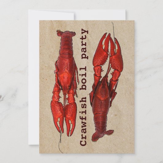 カニの煮込み夏祭り招待状テンプレート 招待状 (正面)