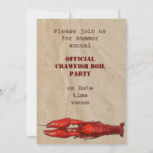 カニの煮込み夏祭り招待状テンプレート 招待状 (裏面)
