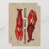 カニの煮込み夏祭り招待状テンプレート 招待状 (正面/裏面)