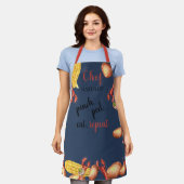 カニの煮込み式婚約パーティー オーダーメイド エプロン (着用した状態)