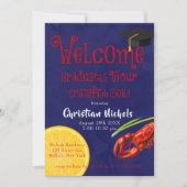 カニの煮込み青卒業パーティー招待状 招待状 (正面)