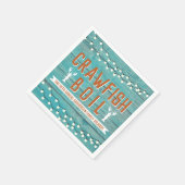 カニの煮込み ファミリーリユニオン ロブスター ラスティック ティール スタンダードカクテルナプキン (角)