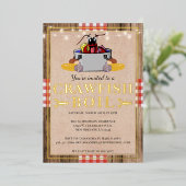 カニの煮込み 年間家族パーティー 里山 ピクニック 箔招待状 (立ち正面)