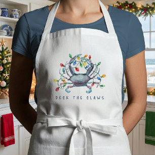 カニの爪を飾ろう「Coastal Crab “Deck the Claws” Holiday」 スタンダードエプロン