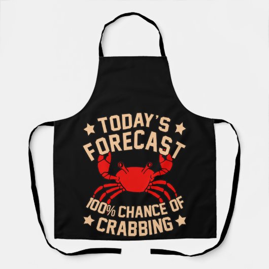 カニの皮をひねるカニのロブスター海 エプロン (正面)