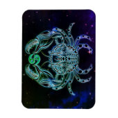 カニの磁石を〔占星術の〕十二宮図する マグネット (縦)