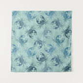 カニの絞り染めパターン タペストリー (正面)