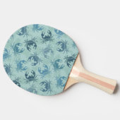 カニの絞り染めパターン 卓球ラケット (横)